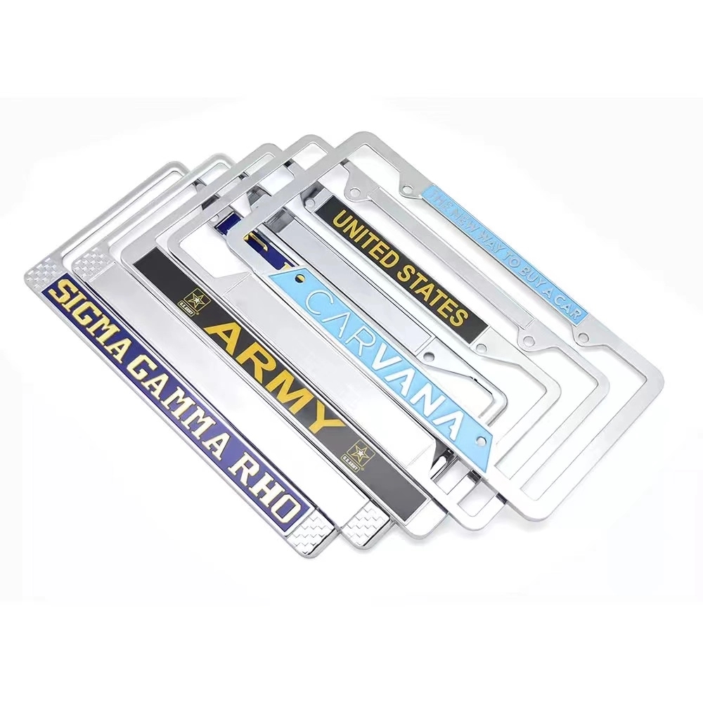Zinc Metal License Plate Frames With Chrome Covering