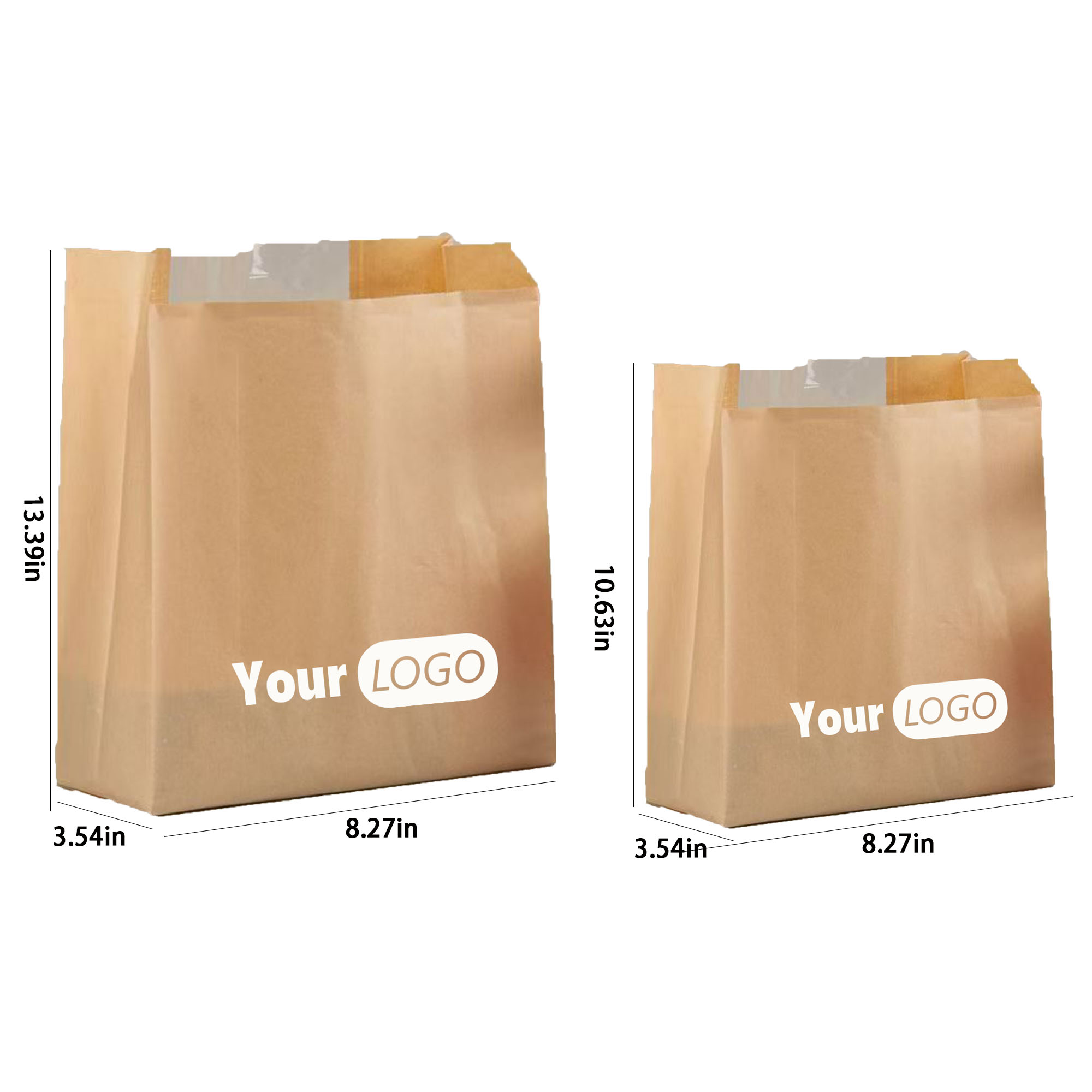 Transparent Window Kraft Paper Bakery Bags 7