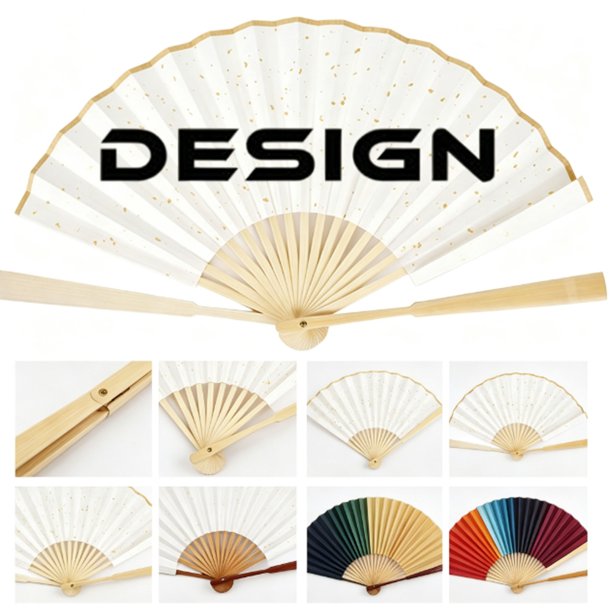 Advertising Blank Bamboo Bone Folding Fan 2