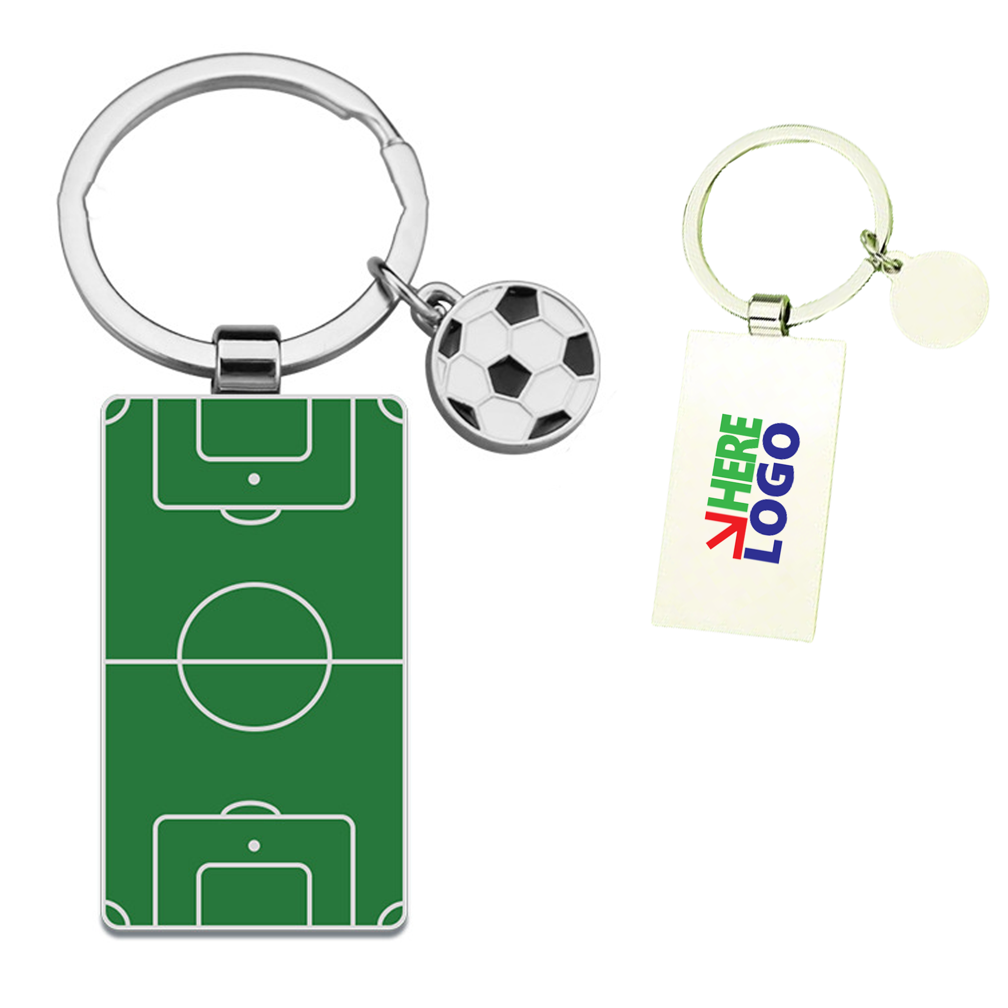 Soccer Pitch & Ball Sports Team Souvenir Keychain Pendant