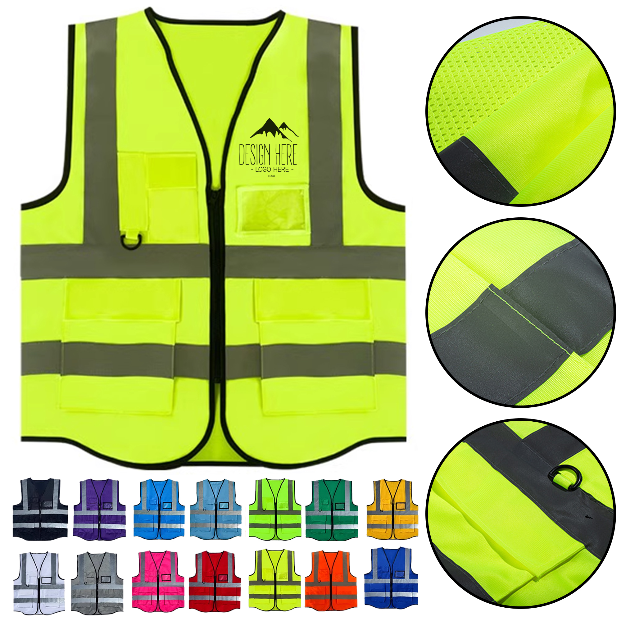 High Visibility Outdoor Reflective Safety Vest Workwear 5