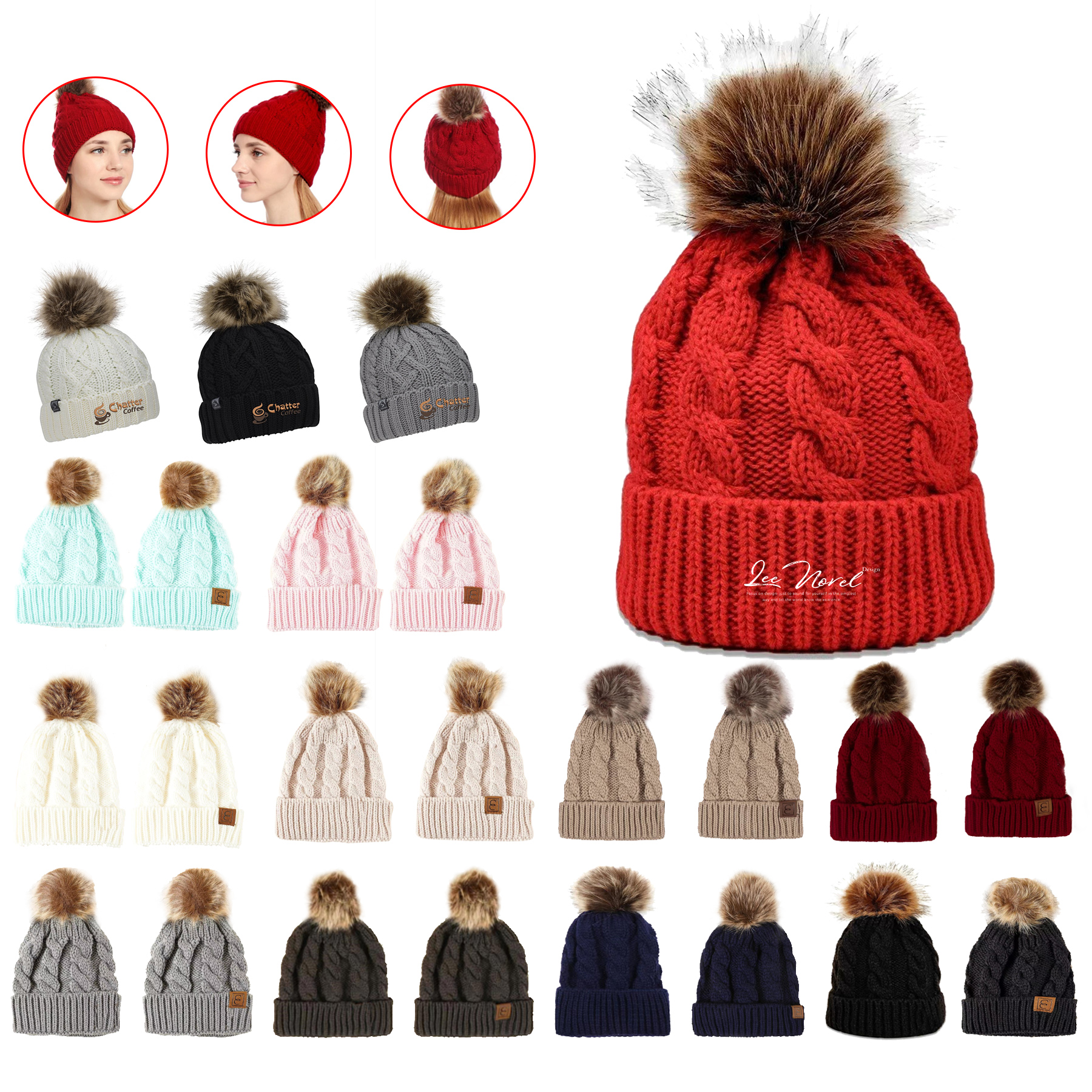 Knit Pom Beanie 5