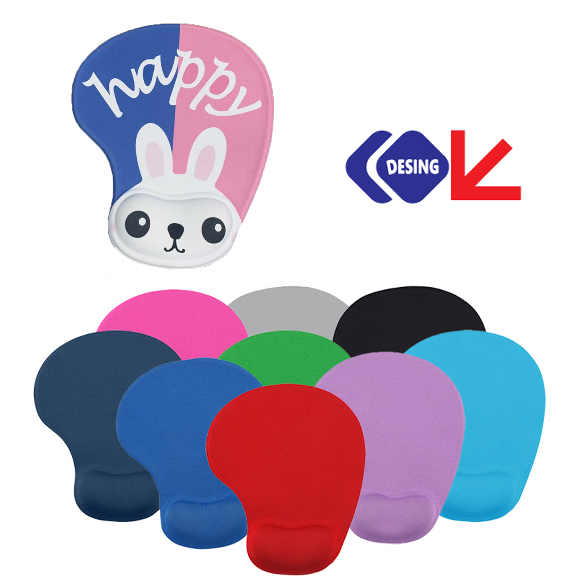 Silicone Full Color Wrist Rest Mouse Pad Non-slip Mouse 3