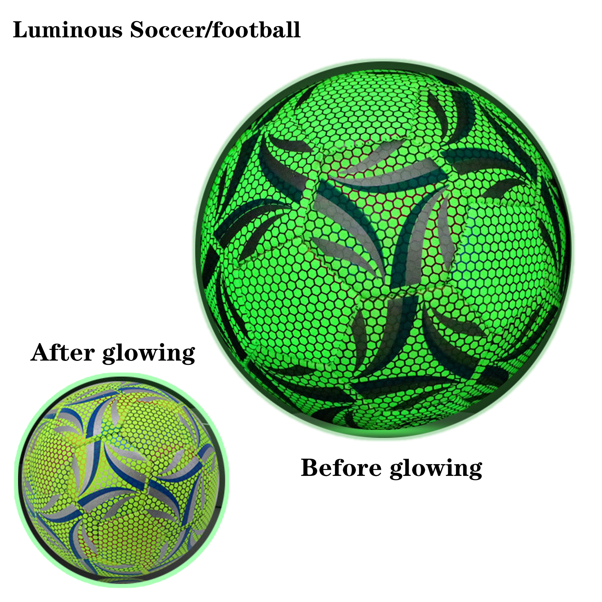 Professional Night Glow Soccer Ball 4