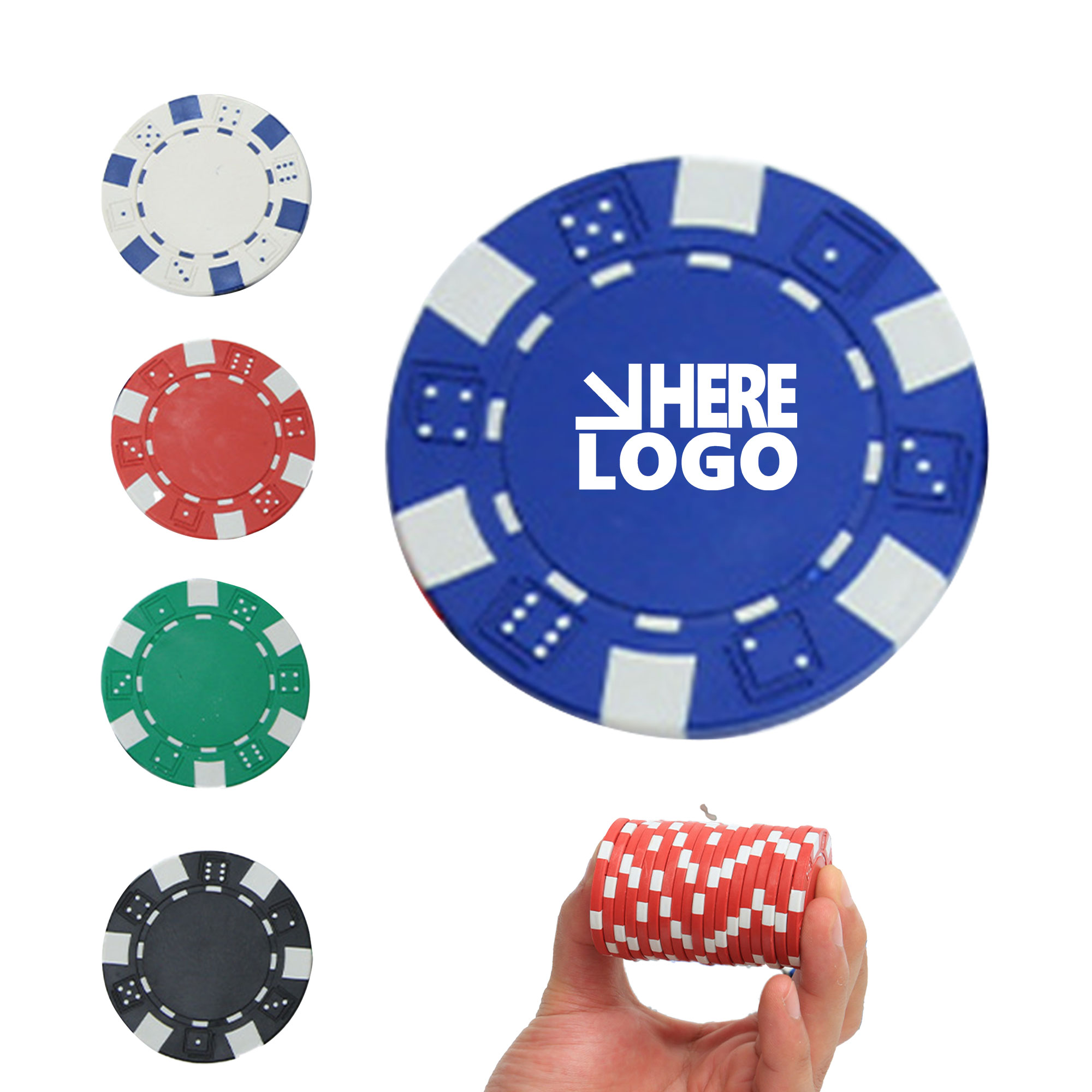 MOQ 100 ABS Pocker Chip Coin 3