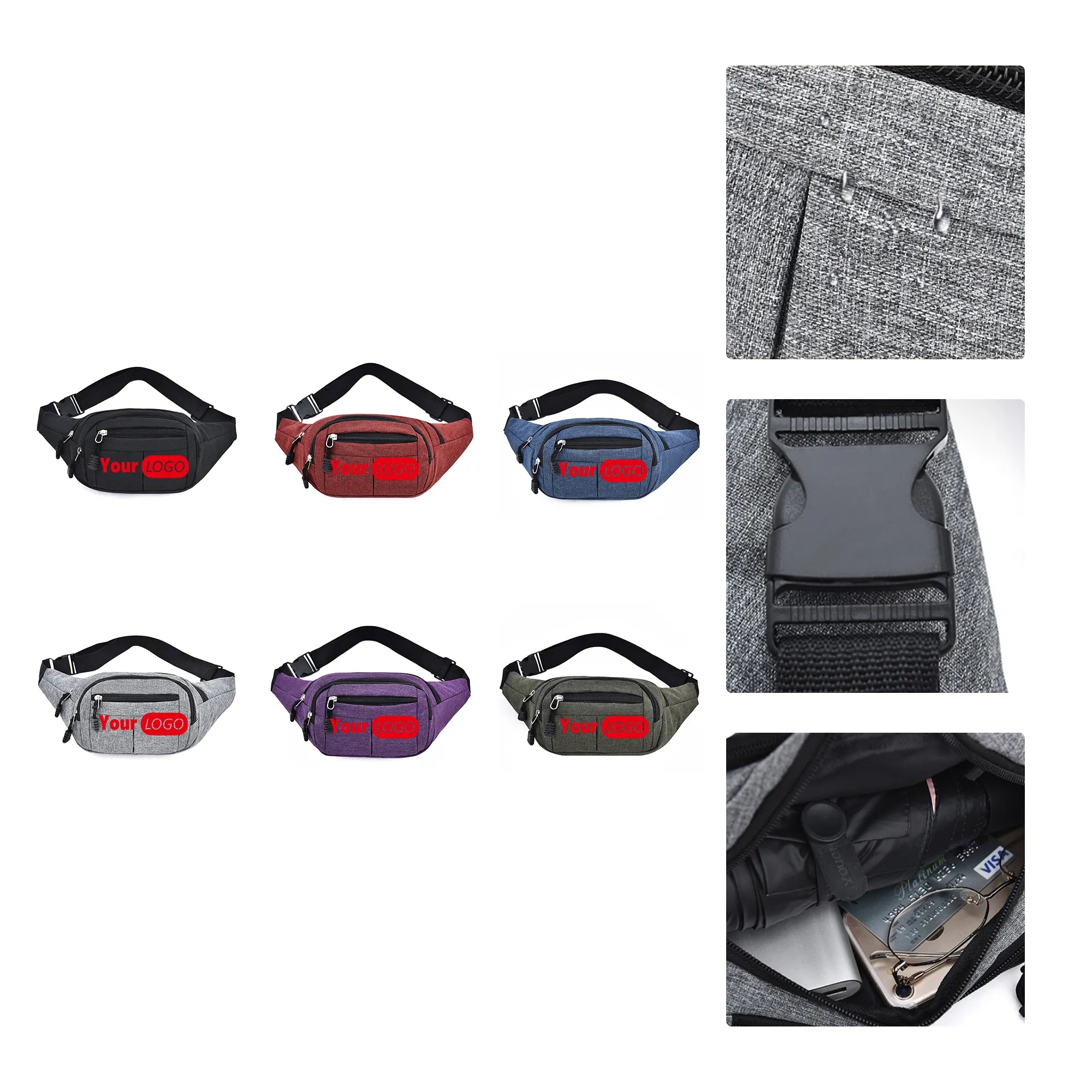 MOQ50 Lightweight Travel Waist Bag 4