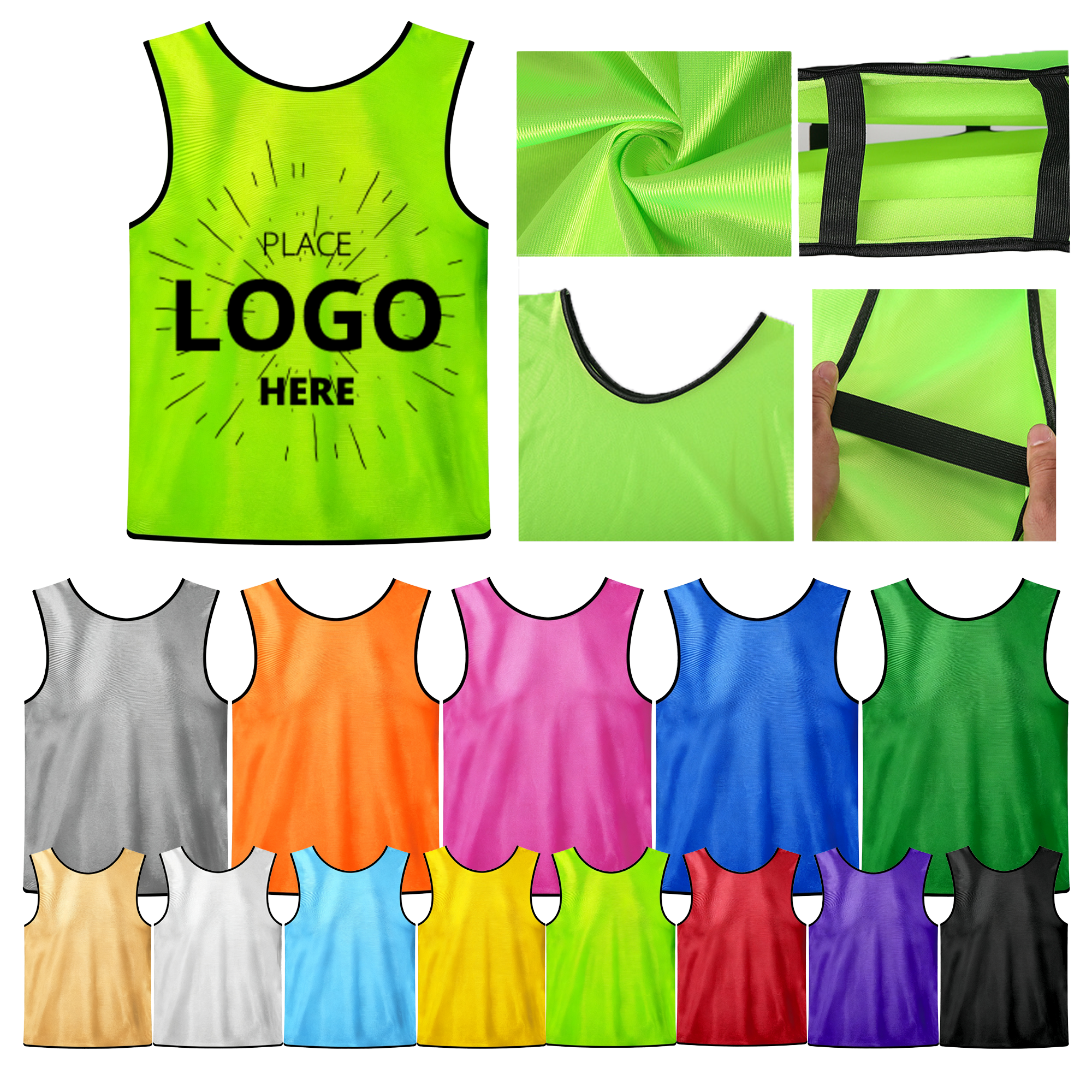 Custom Caddie Training Sport Double Sided Mesh Pinnie Vests 3