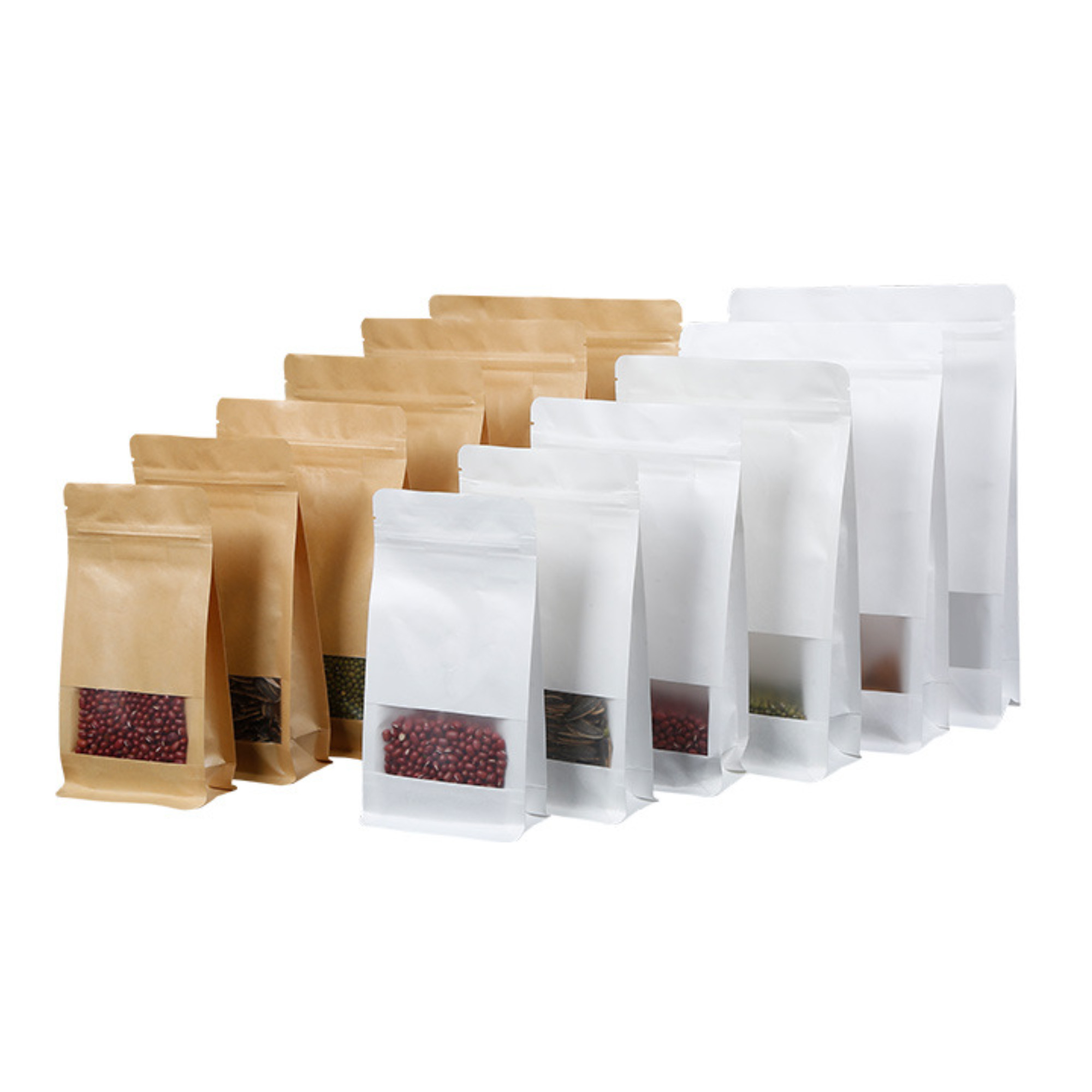 5.5" x 7.9" Stand Up Bags With Matte Window 3