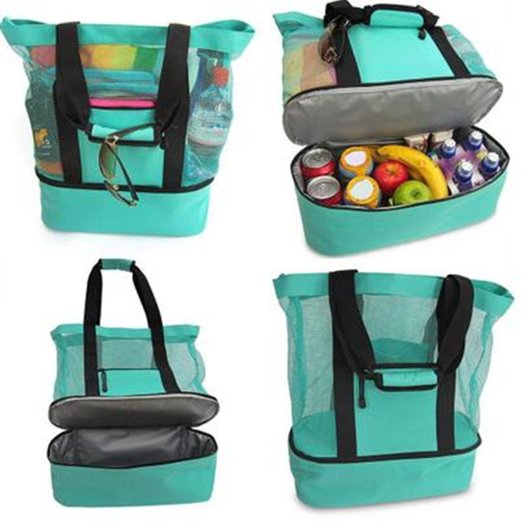 Detachable Insulated Cooler For Picnic Grocery Pool Party