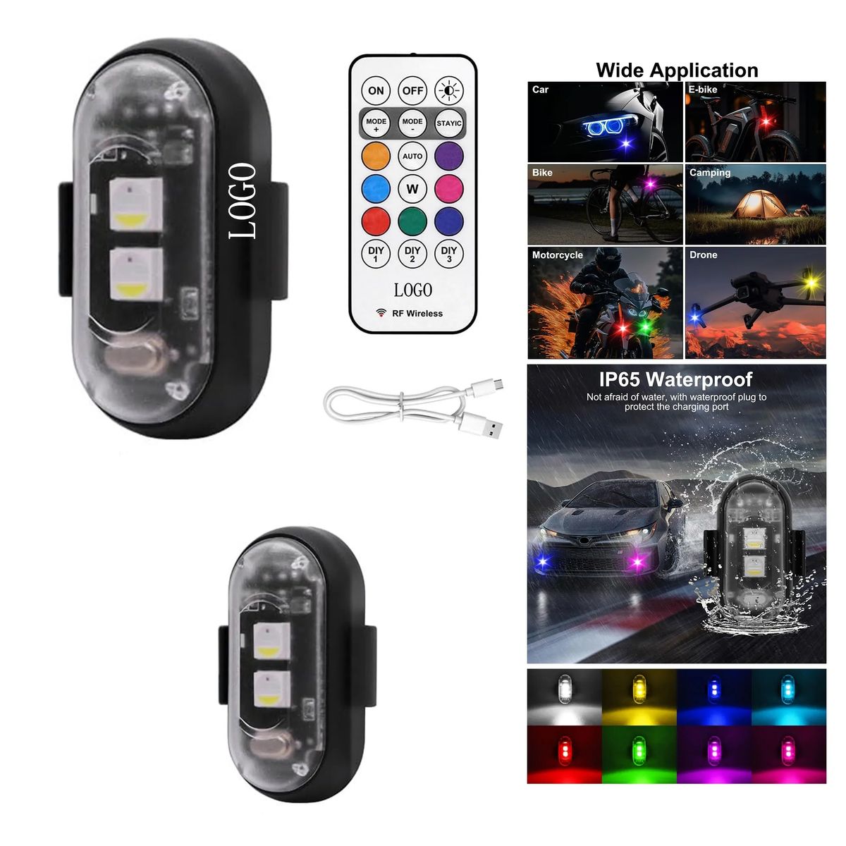 Wireless LED Strobe Light with Remote Control