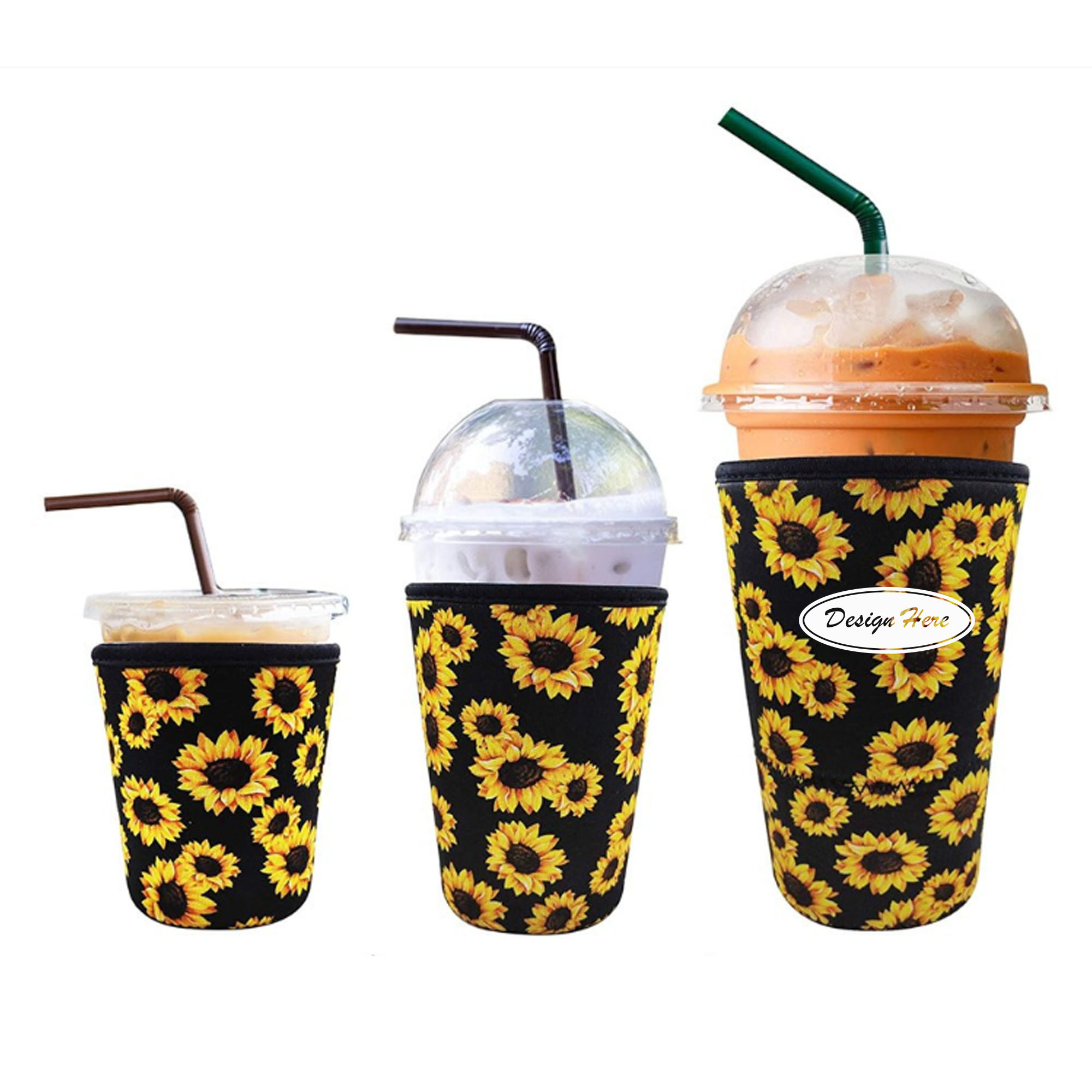 22-24oz Reusable Iced Coffee Sleeves, custom koozie with logo imprint 5