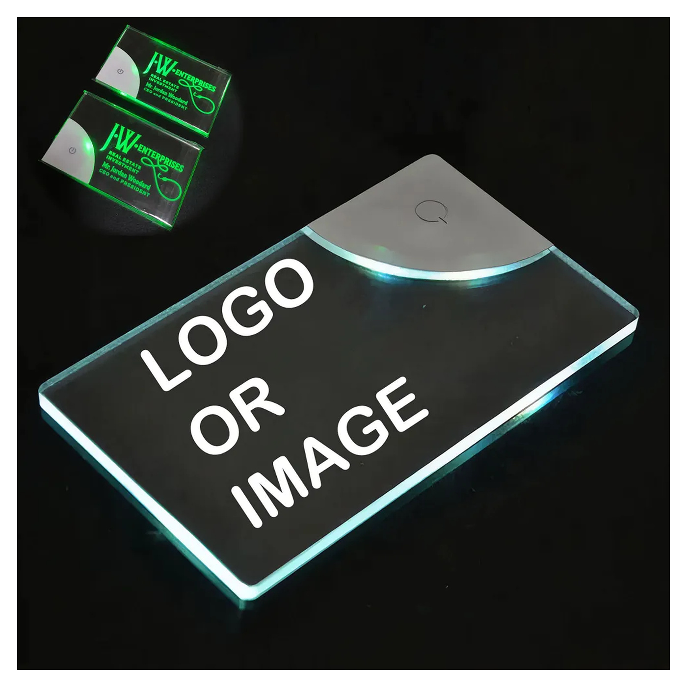 Personalized Acrylic LED Light Up Business Card