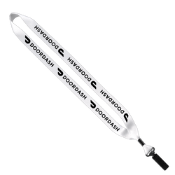 3/4" Polyester Lanyard with Bulldog Clip