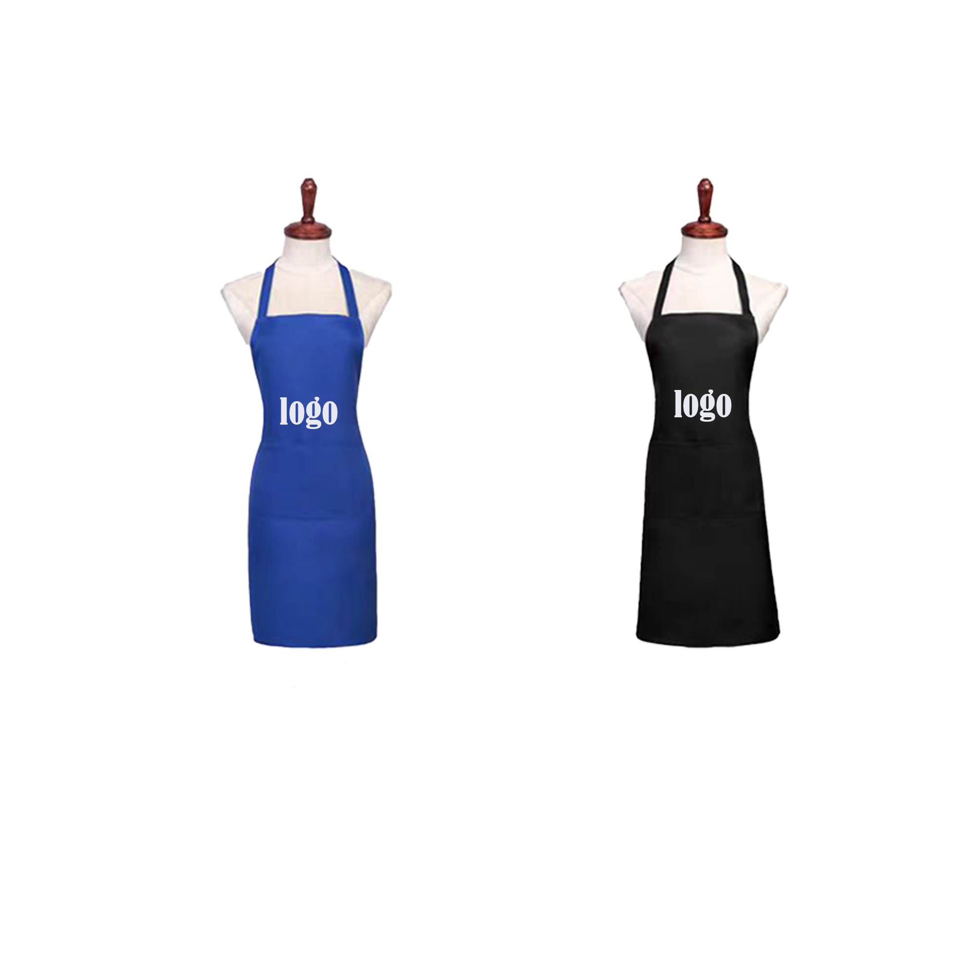 Unisex Comfortable Chef-Grade Bib Apron w/ Tool Pockets With 2 Pocket MOQ50
