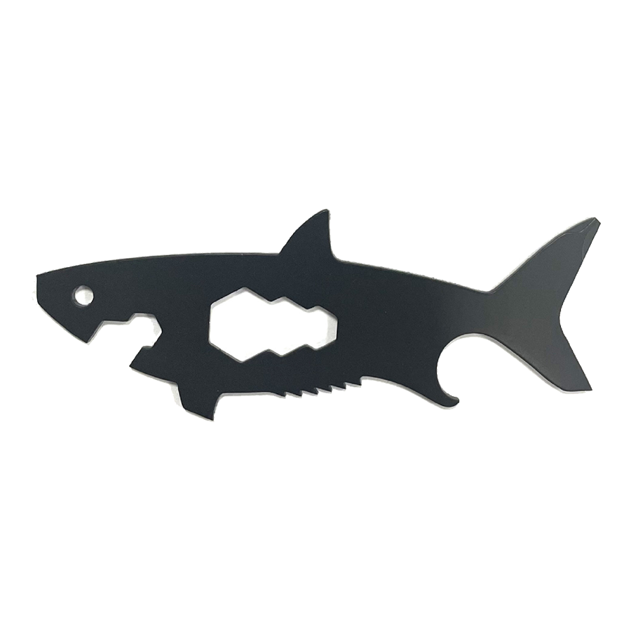 GearCard 15-in-1 Shark-Shaped Multi-Tool Card – Stainless Steel Wallet EDC Gadget 4