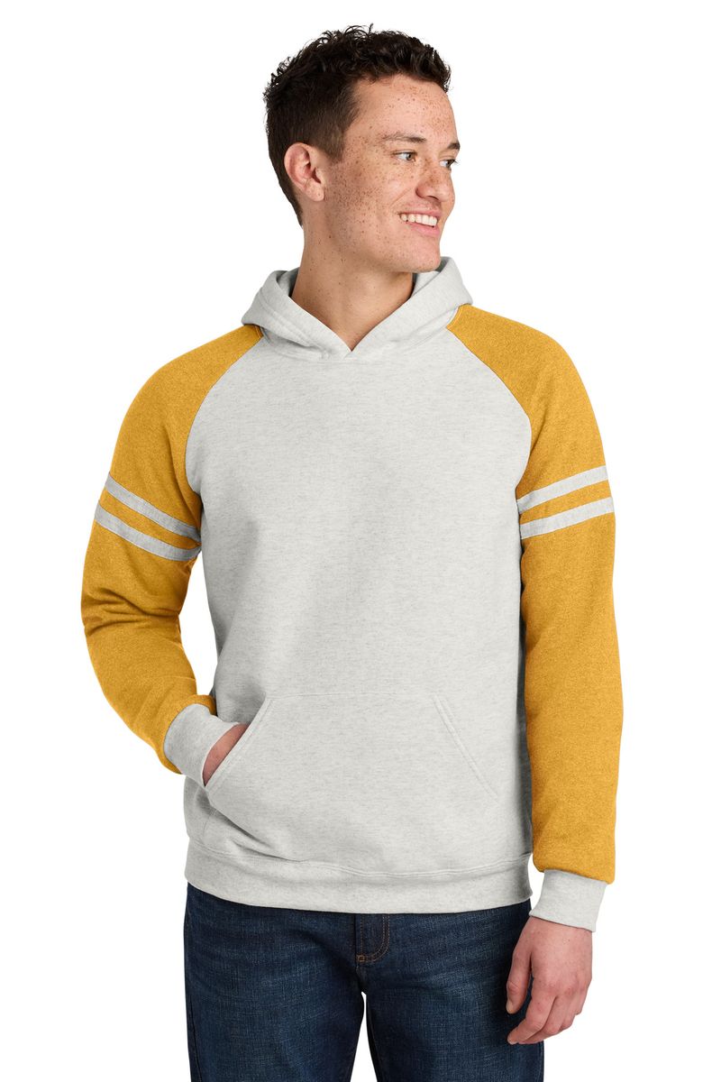 mi♡ Jerzees Unisex NuBlend Varsity Colorblock Hooded Sweatshirt