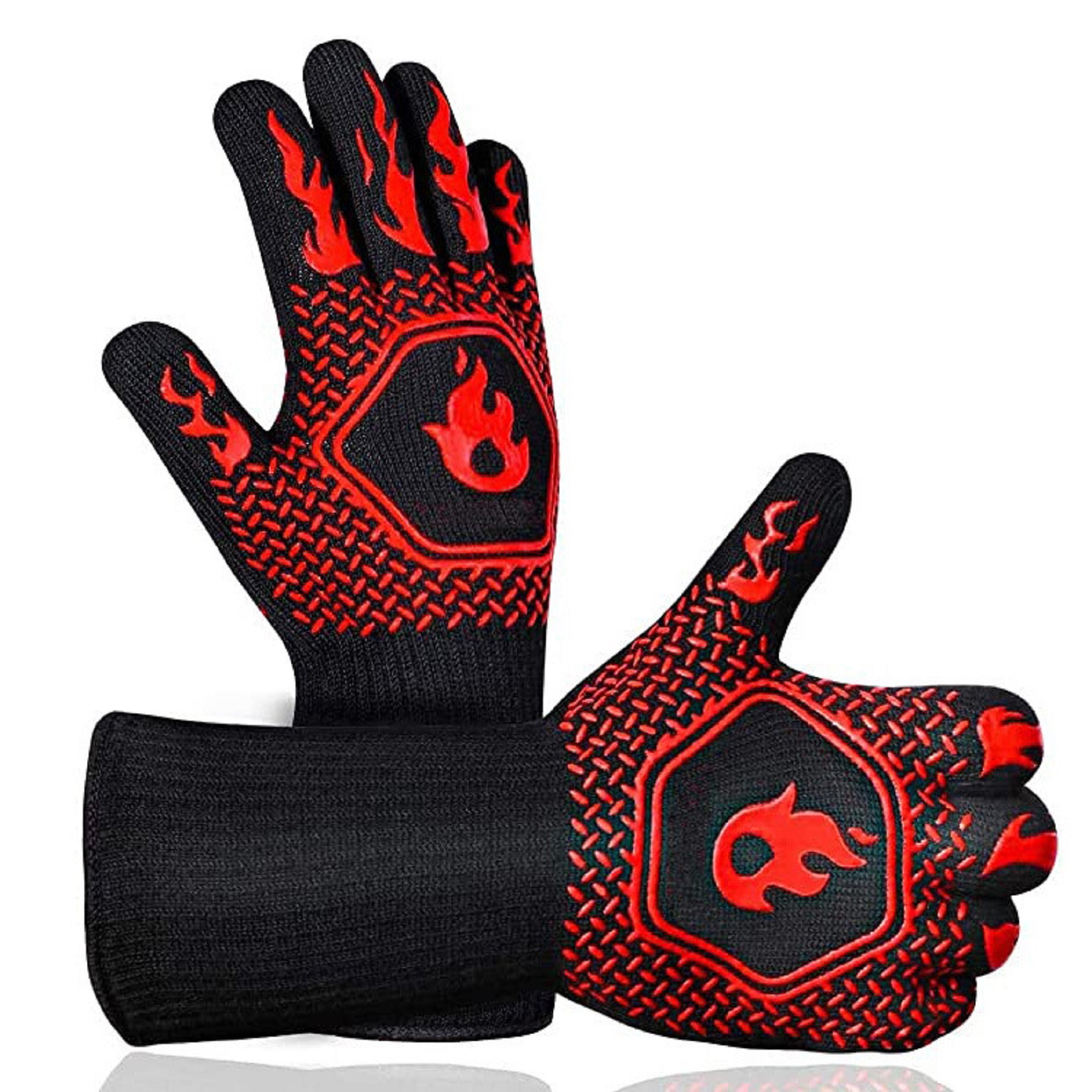 1472 ? High Temp Resistance Fireproof Glove for Grilling Barbecue 8