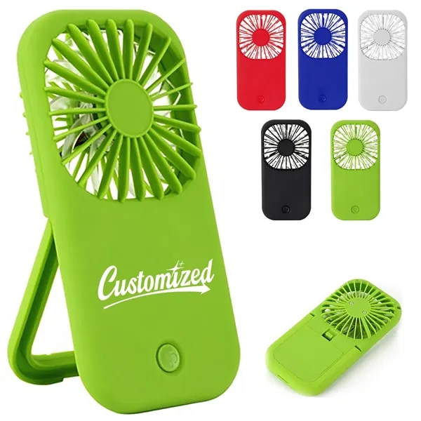 Custom Portable Foldable USB Fan with Kickstand — Summer Travel Cooling Giveaway