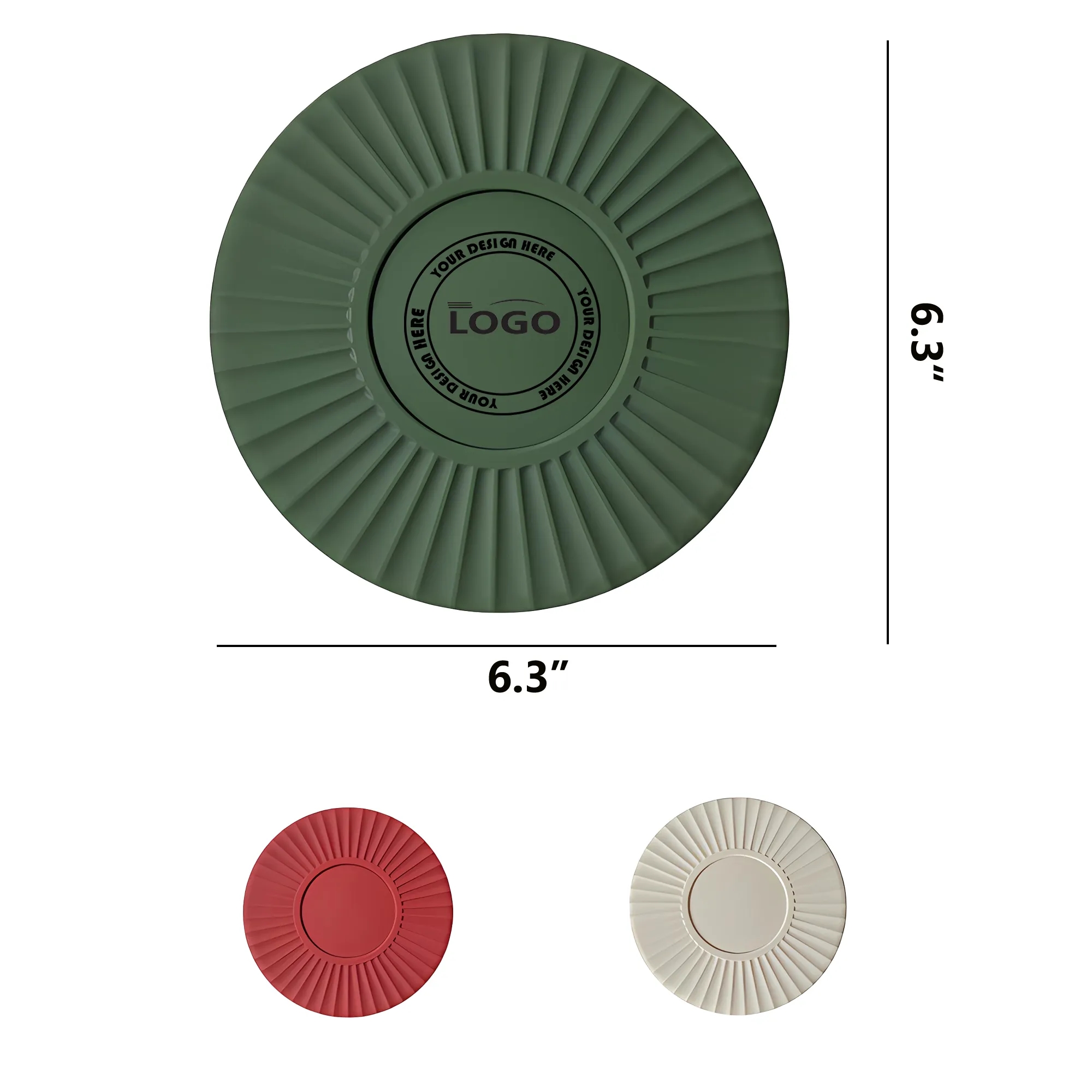 MOQ100 Food Grade Heat Resistant Silicone Non-Slip Coaster 9