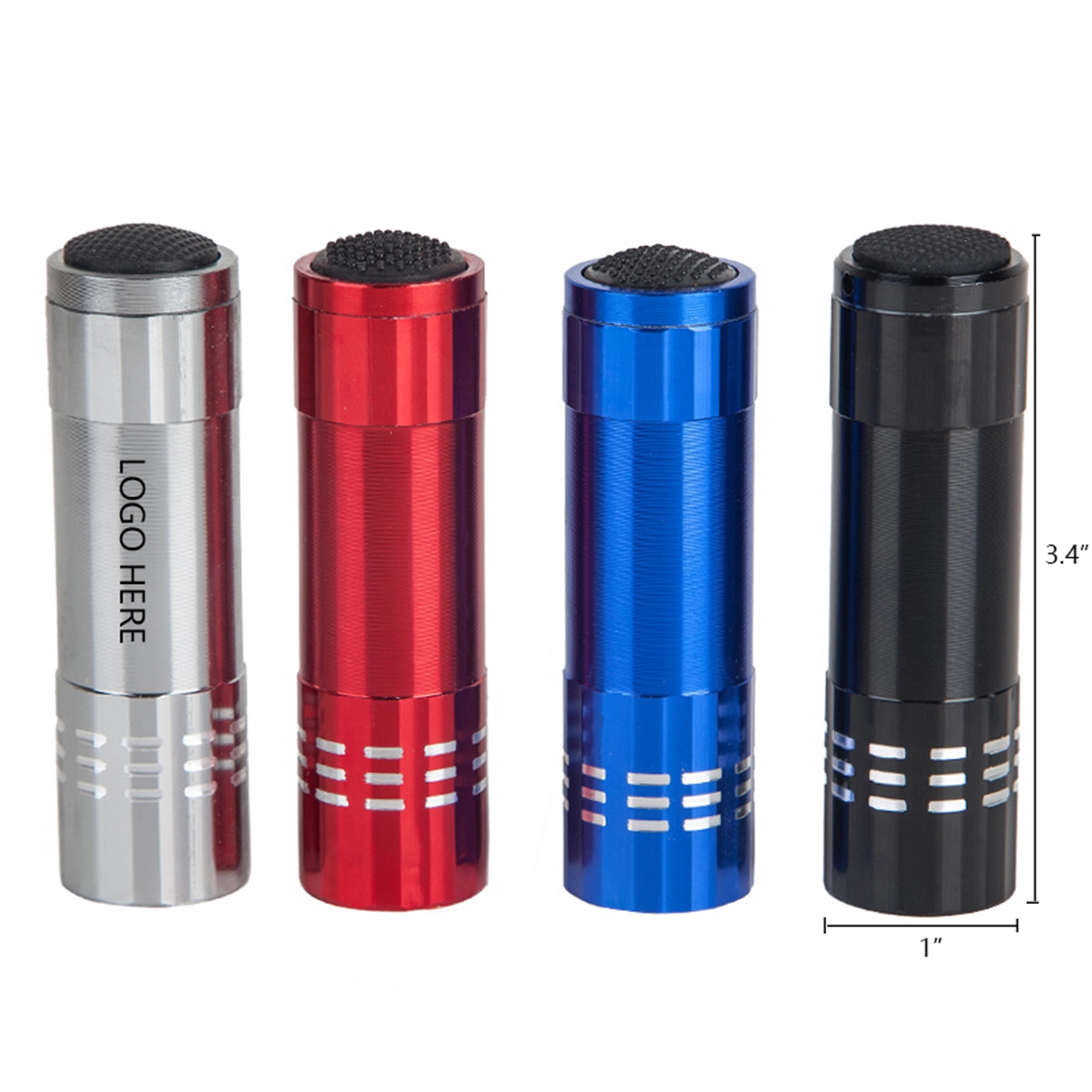 9 LED Aluminum Flashlight with Strap
