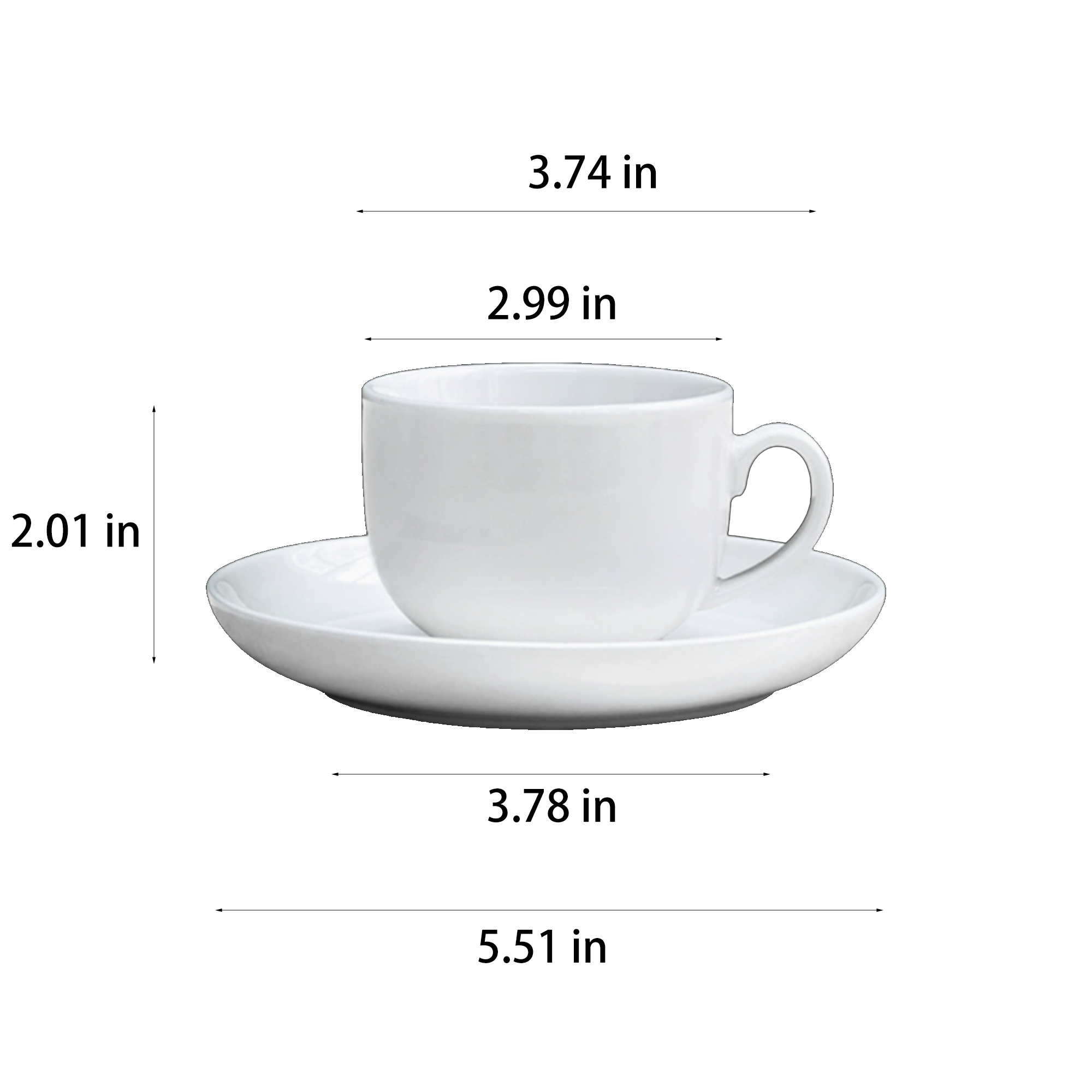 3 Inch Ceramic Coffee Cup with Saucer 4