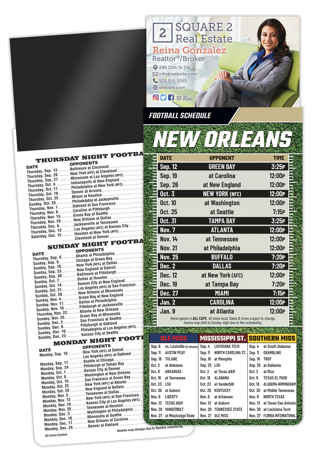 Magna-Card Business Card Magnet Football Schedules (3.5x9)