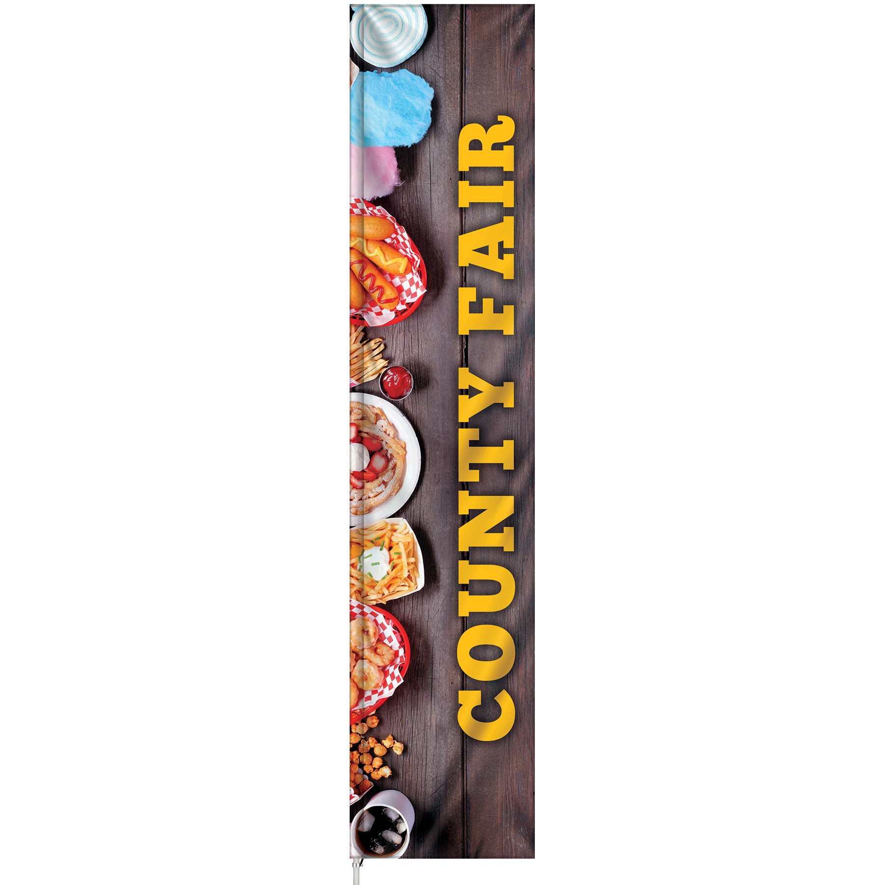 3' x 15' Custom Single Reverse Square Feather Flag 12