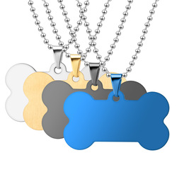 Bone Shaped Aluminum Pet Tag