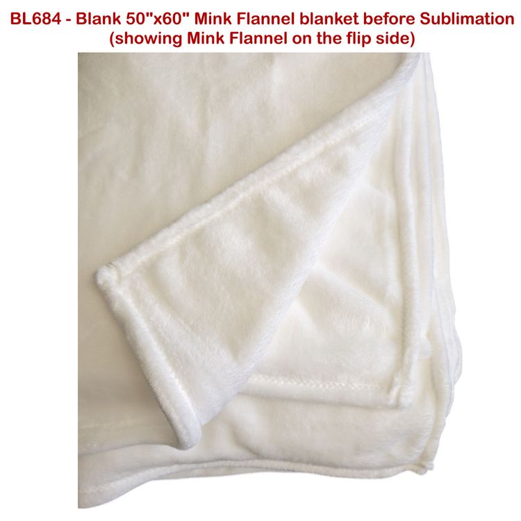Plush and Cozy Mink Flannel Fleece Blanket, 50x60, Sublimated Edge