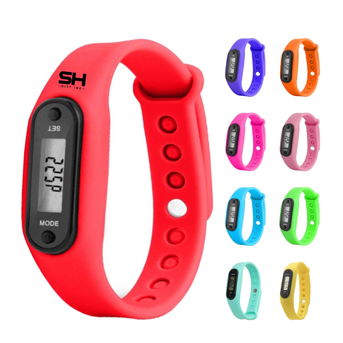 Silicone Fitness Tracker Watch
