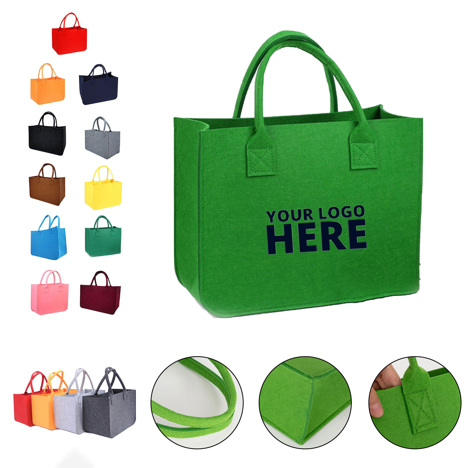 Felt Tote Bag, custom tote bag with logo imprint 4