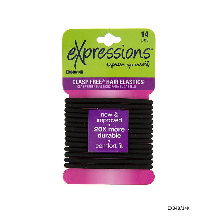 Hair Elastics - Black 14 Pack 3