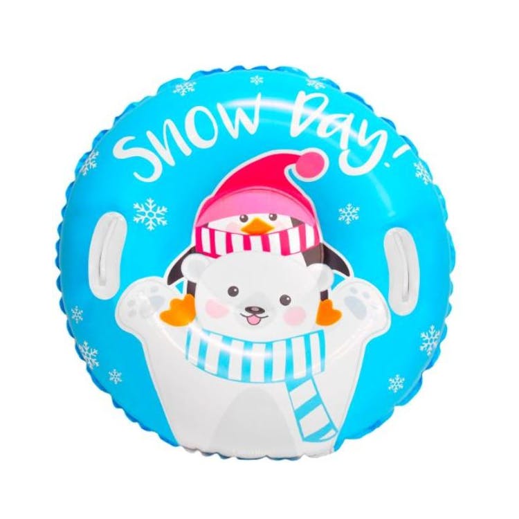 Kids' Polar Bear & Penguin Snow Tubes - Aqua, promotional toy with logo imprint 3
