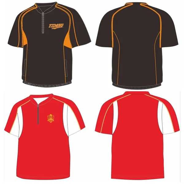 Short Sleeve Quarter Zip Lamination Baseball