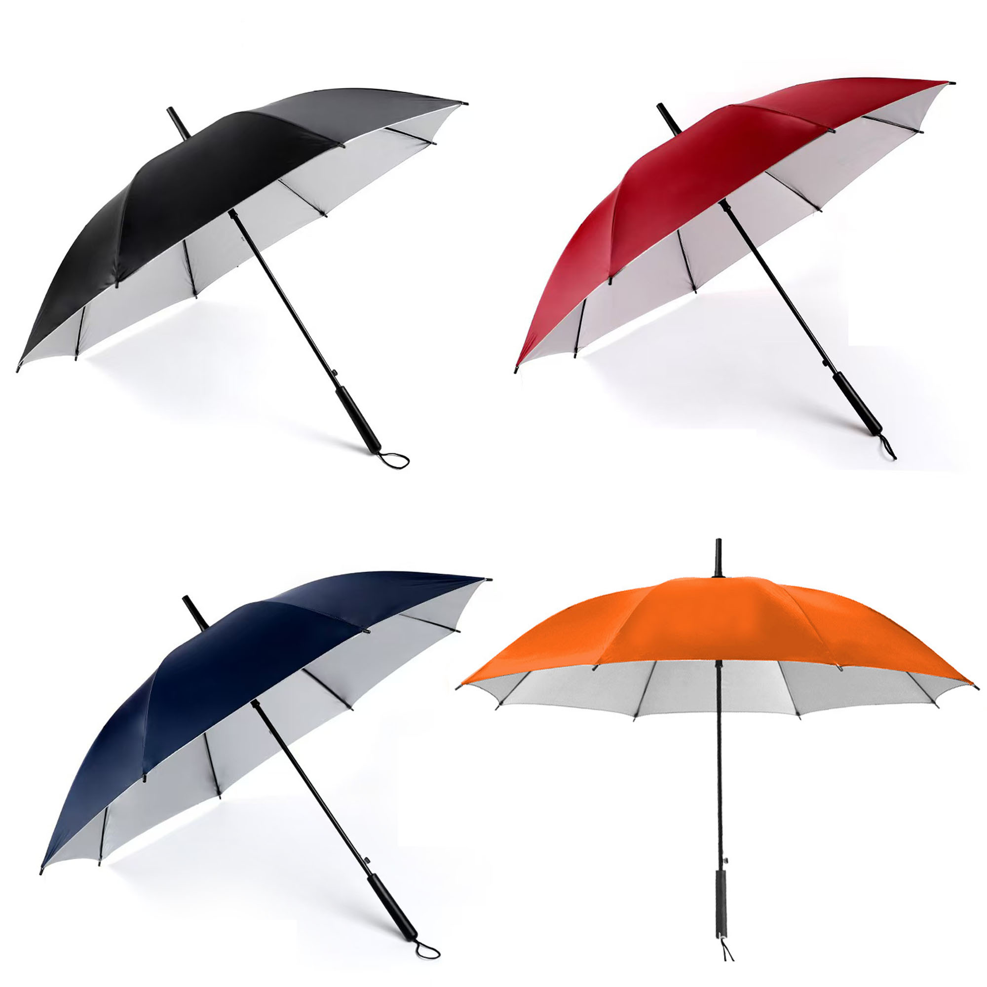 MOQ10 Automatic Long Handle Golf Umbrella 8 Ribs 39.37" 7