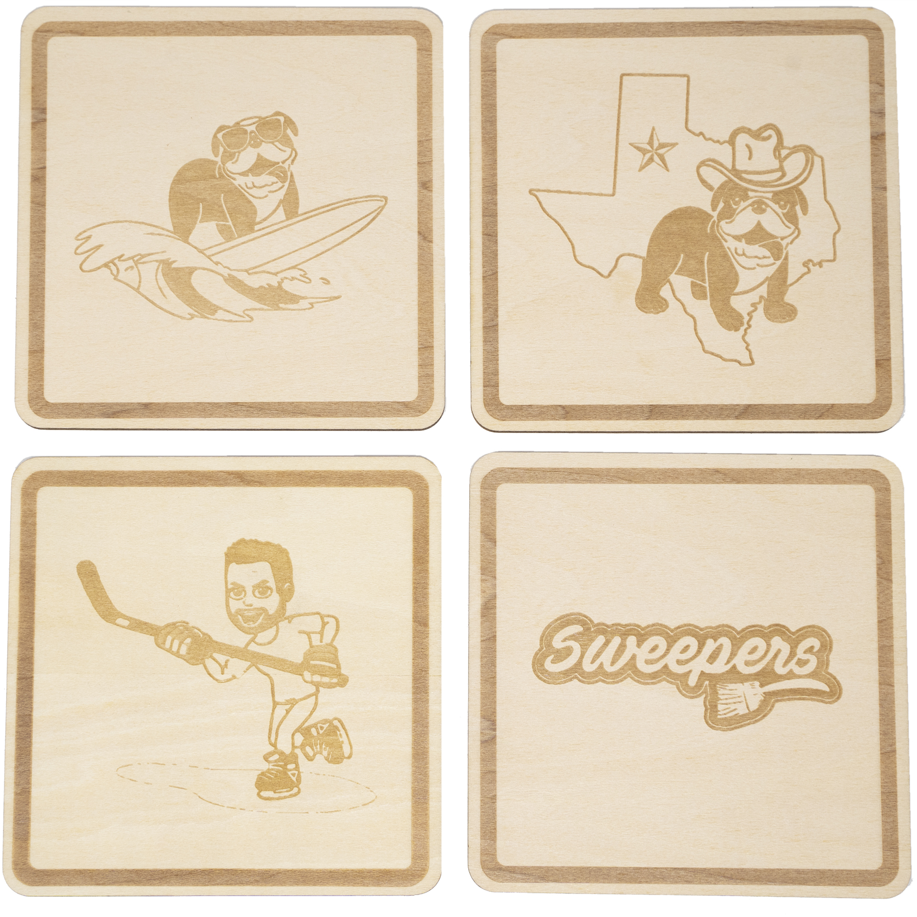 Wood Coasters: Square 11