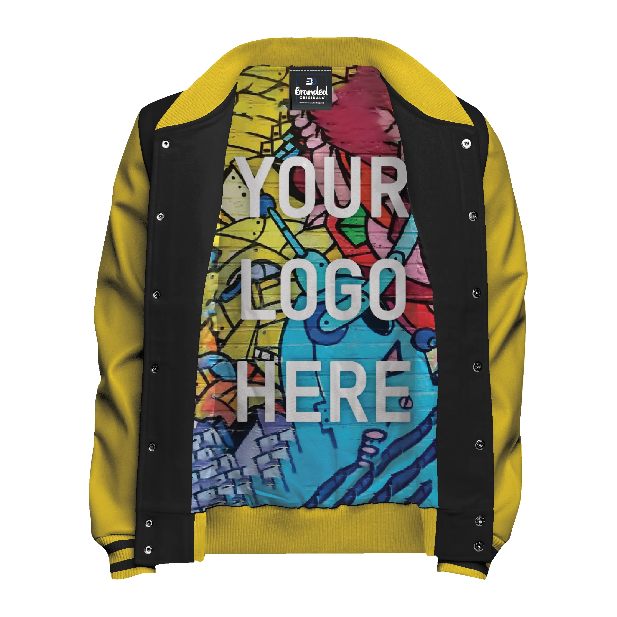 Vegan Leather and Wool Varsity Letterman Jacket 28