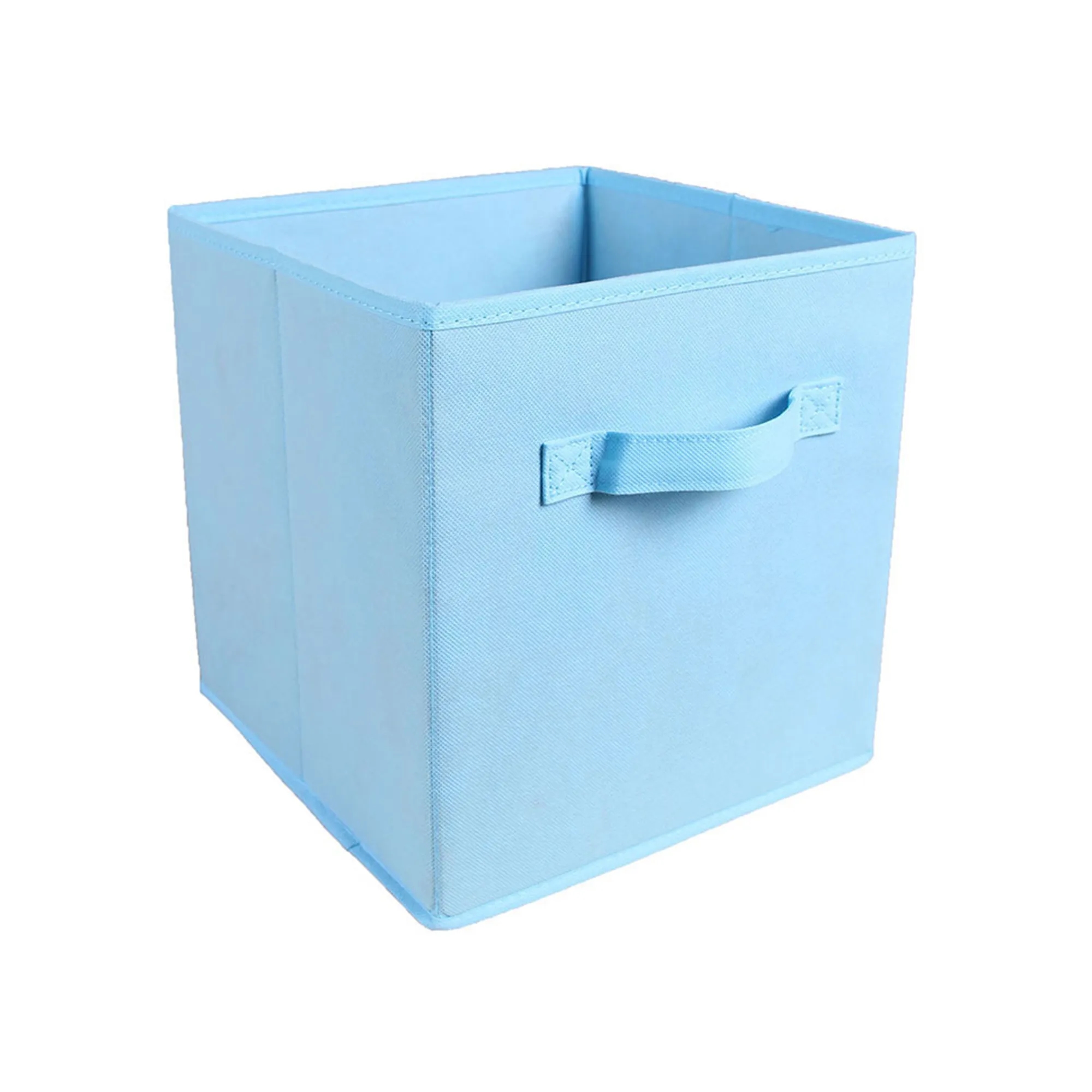 MOQ50 11" Square Non-Woven Folding Storage Box With Handle 41