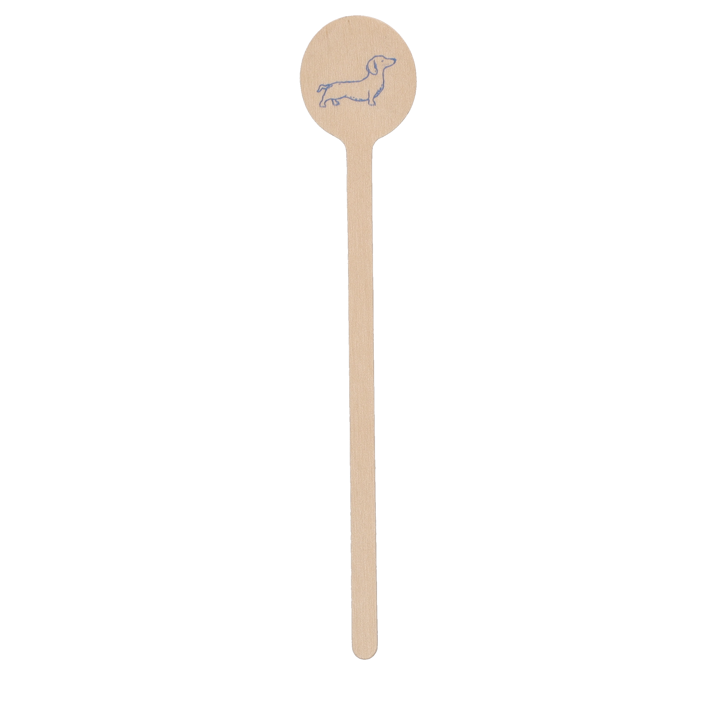 Wood Drink Stirrer 6.000" Round Tradition Print 5