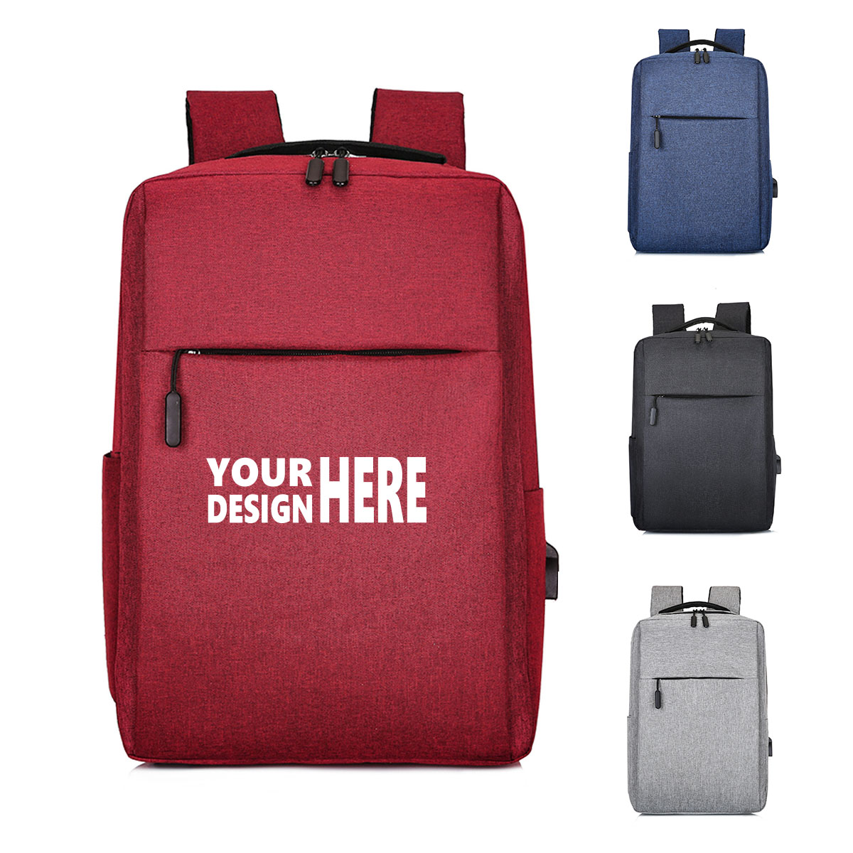 Custom Oxford Laptop Backpack with USB Port 6