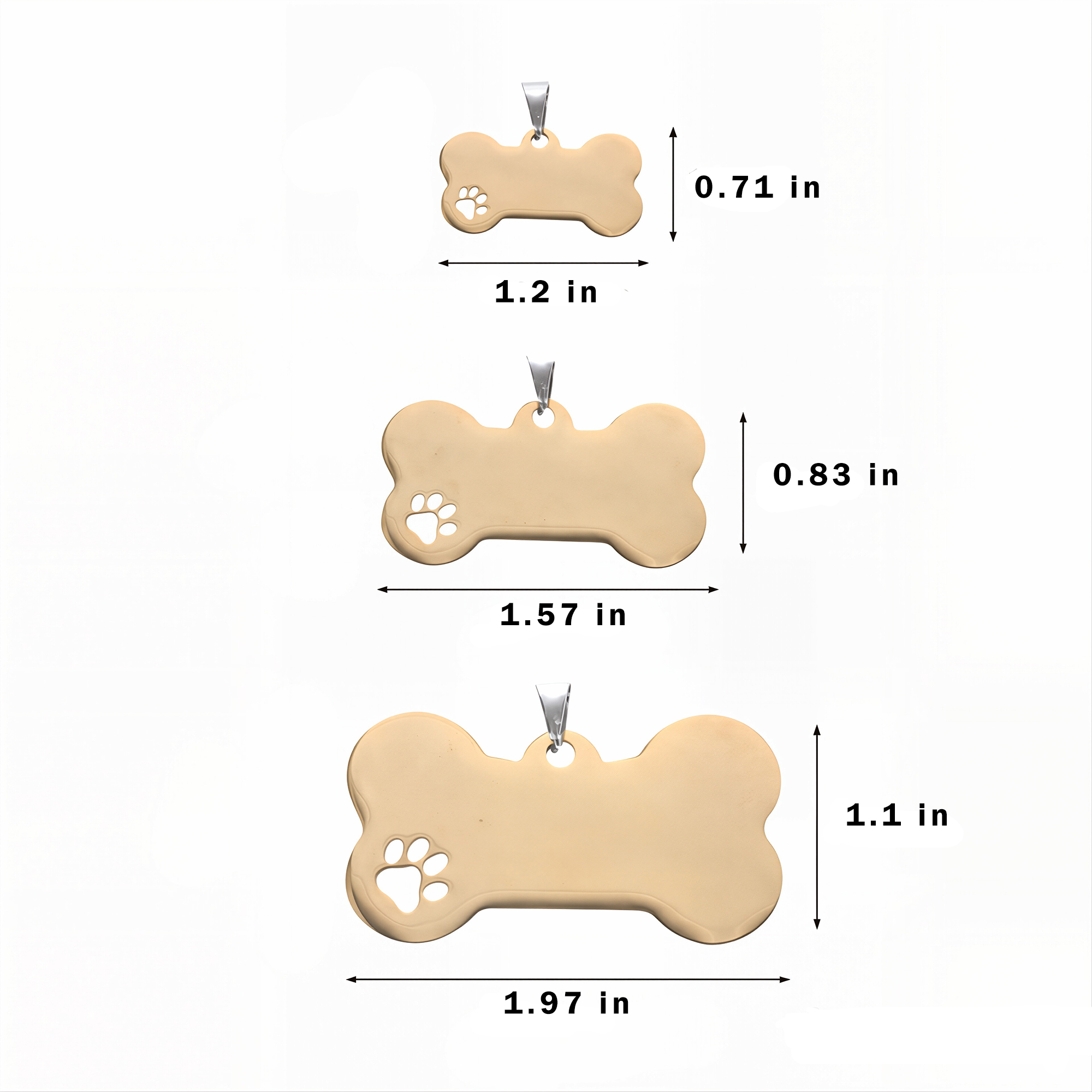 Custom Engraved Stainless Steel Pet ID Tag 2