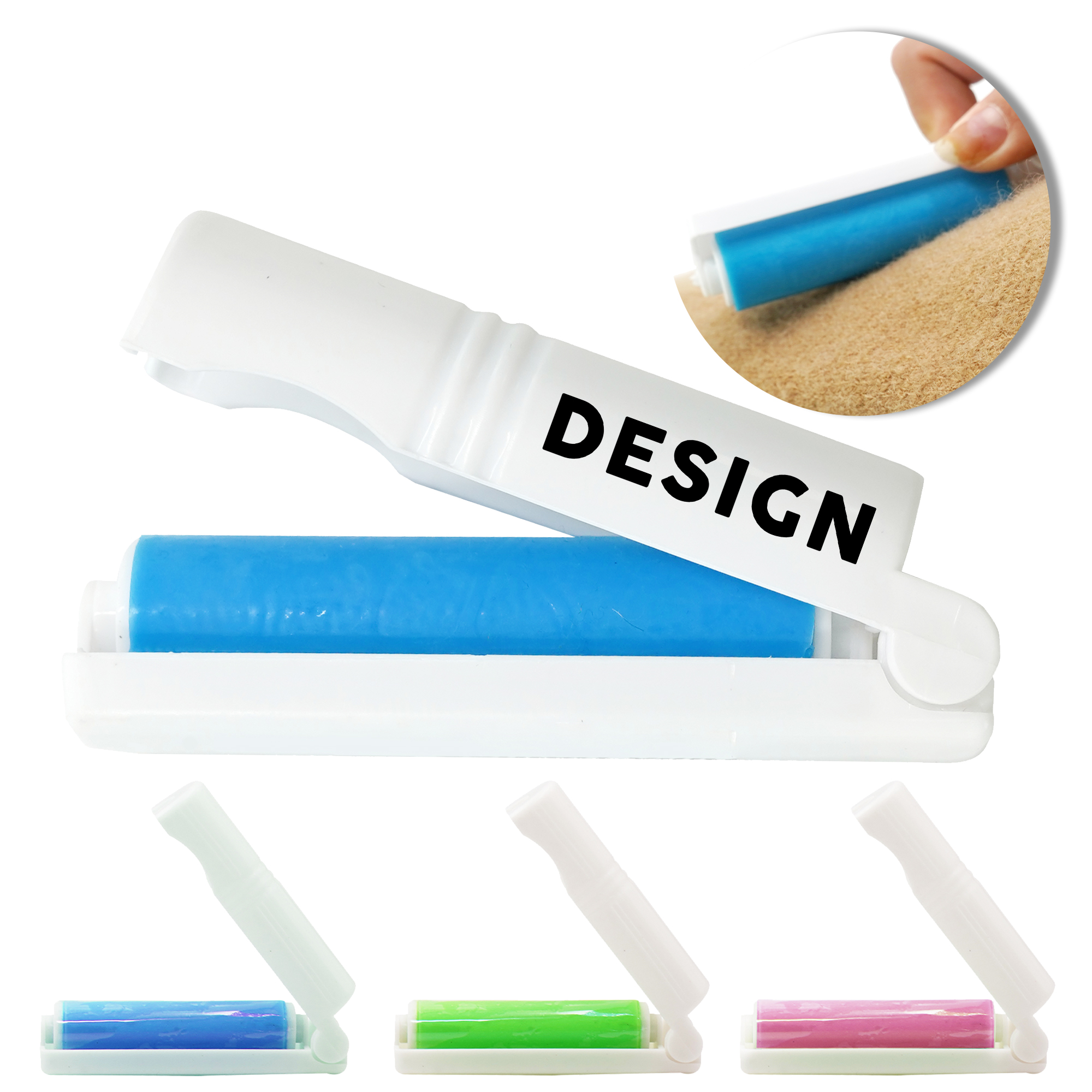 Mini Lint Roller Brush Hair Fabric Remover 4
