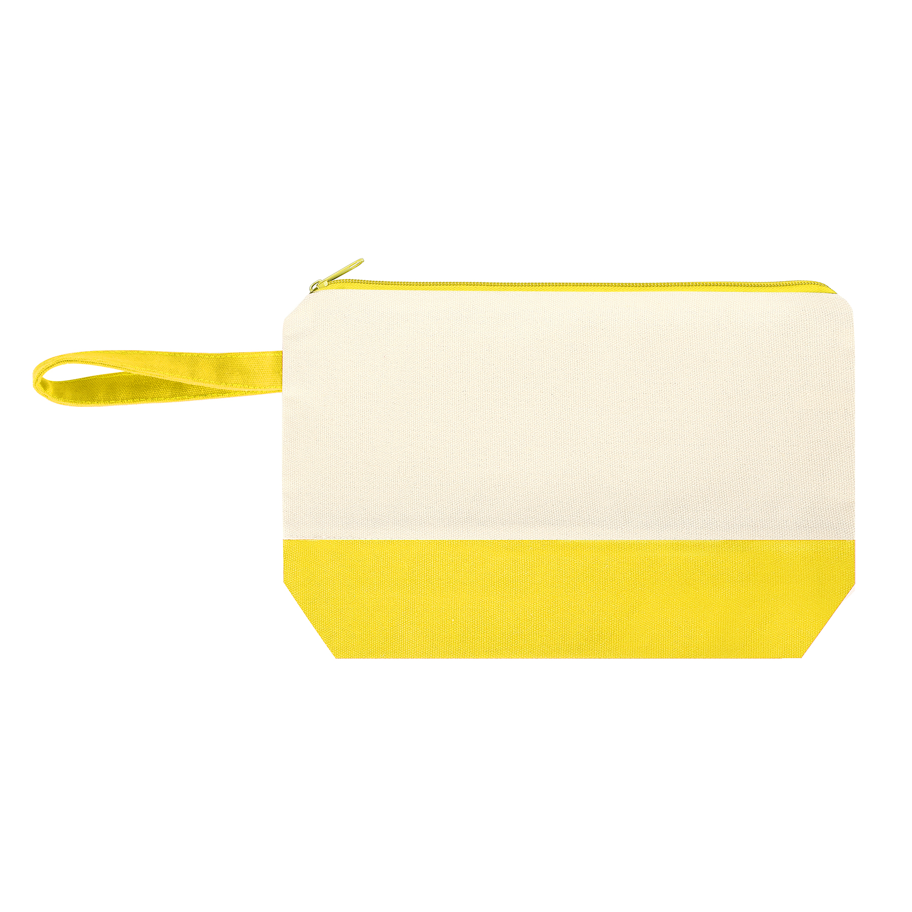 Zippered Cotton Canvas Cosmetic Pouch 34