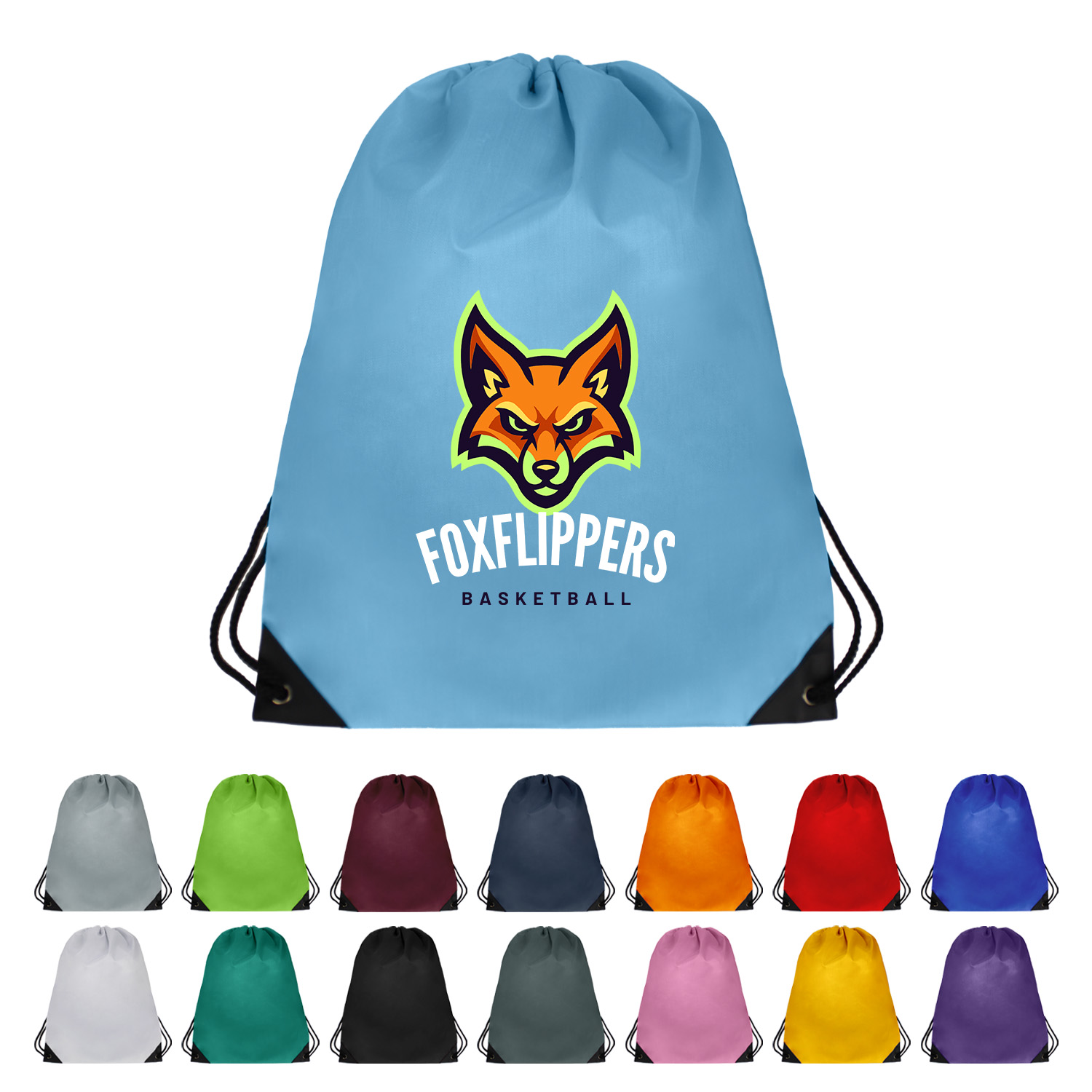 Drawstring Bag with Reinforced Corners 7