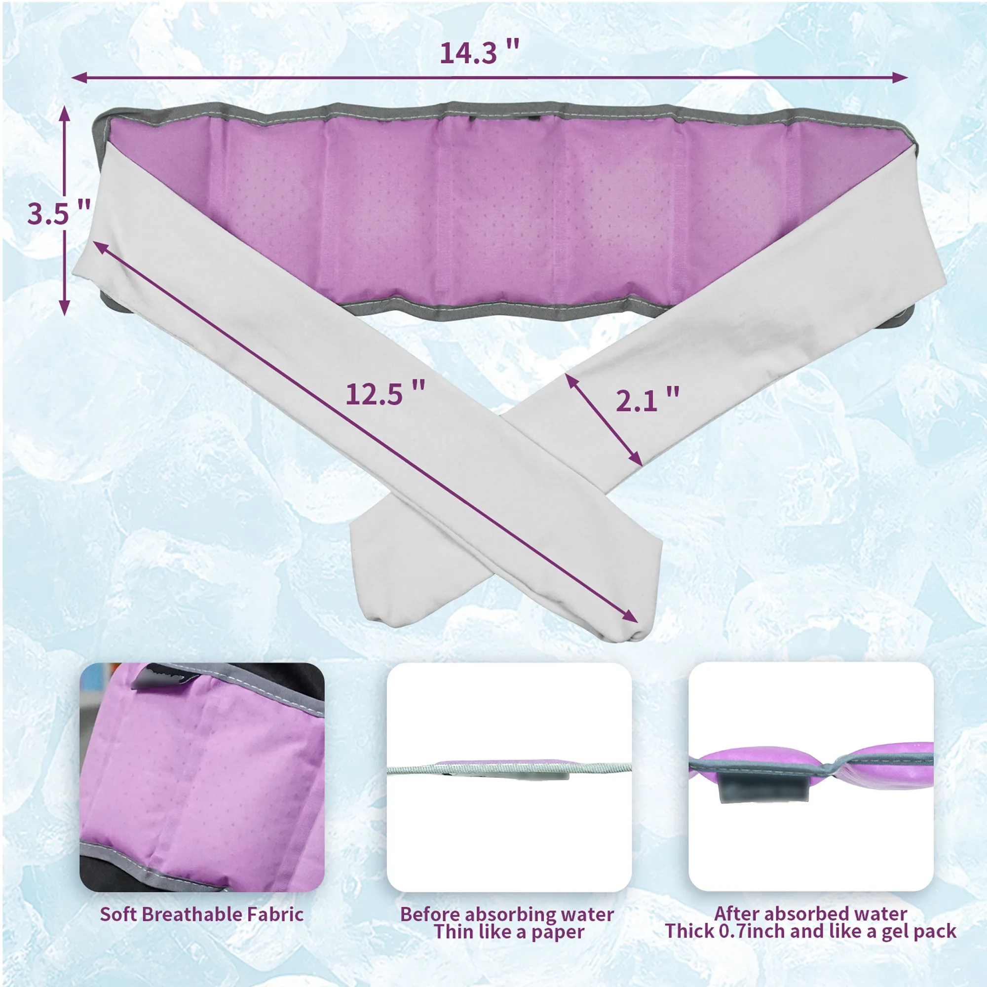Reusable Summer Scarf Cooling Neck Wrap 16