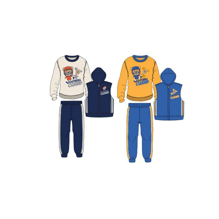 Boys' Fleece Vest Set Assorted 3pc 12-24m 3