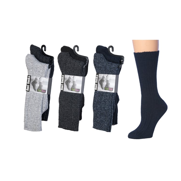 Women's Boot Socks - Assorted Size 9-11 2 Pack 3