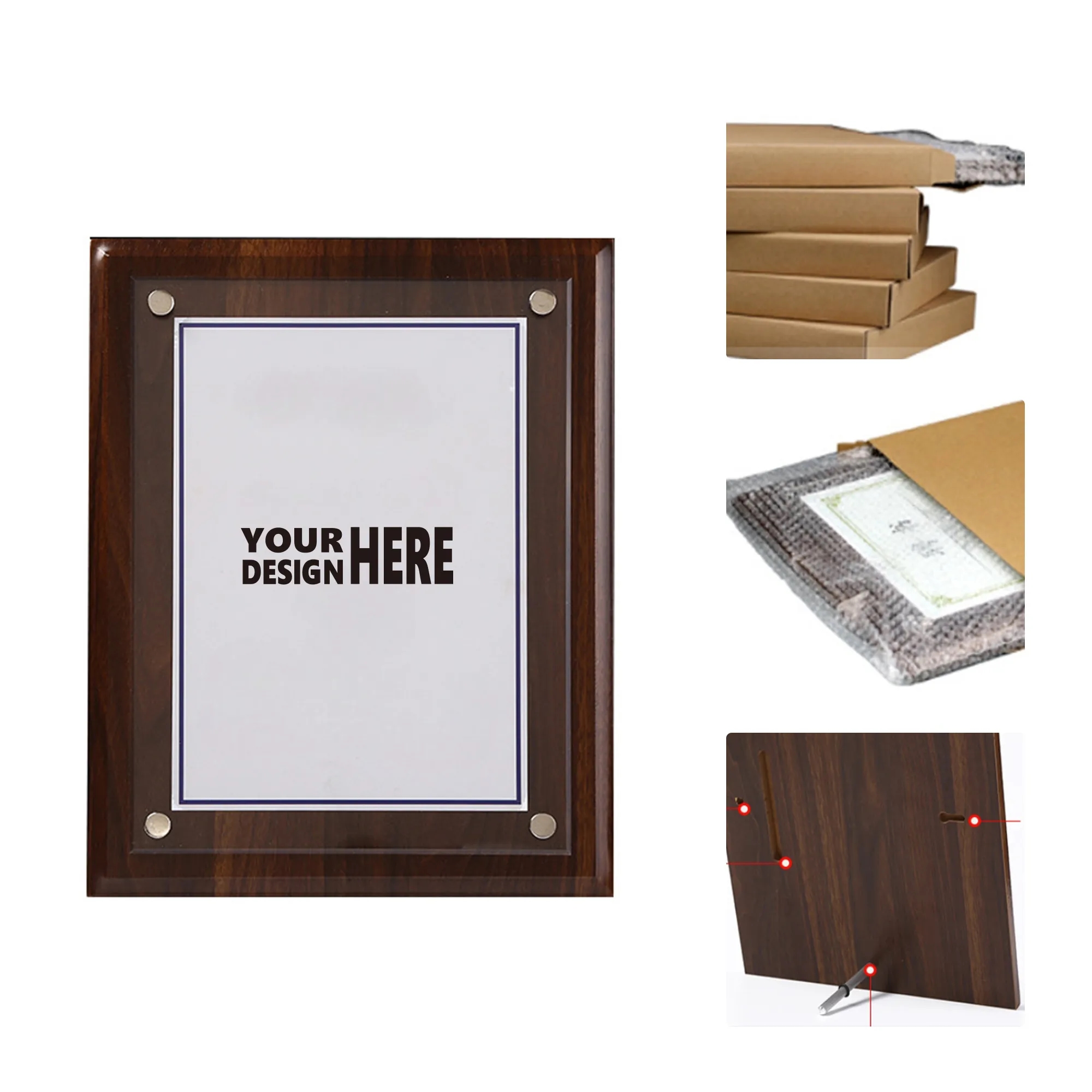 MOQ50 Wooden Acrylic Award Plaque