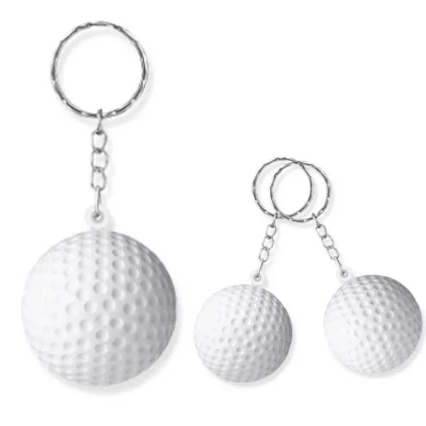 Foam Stress Relief Golf Balls with Keychain