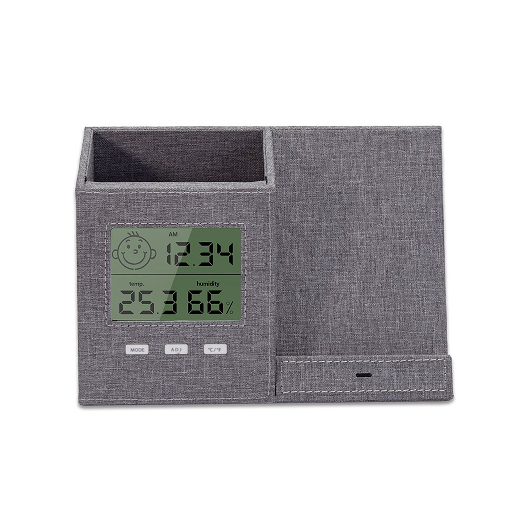 Desk Organizer with Wireless Charger and Clock 14